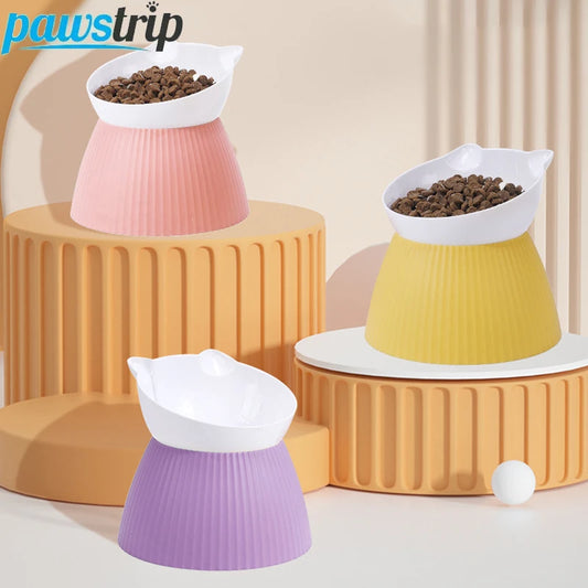 PET Raised Cat Bowl Neck Protection Cat Food Bowl High-foot Cat Drinking Bowl Detachable Kitten Feeder Pet Supplies