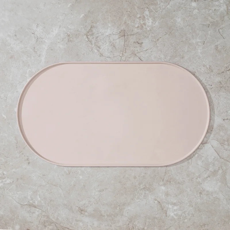 45.5x24.5cm Oval Pet Feeding Mat Silicone Dog Food Feeding Pad Waterproof Pet Placemat for Cats Dogs Pet Supplies