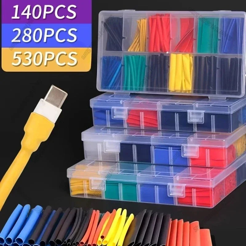 Heat Shrink Tube 2:1,wire Wrapping Sleeve,multi-color Electrically Insulated Heat Shrink Tube Set,DIY Sleeve Wrapping Cable Set