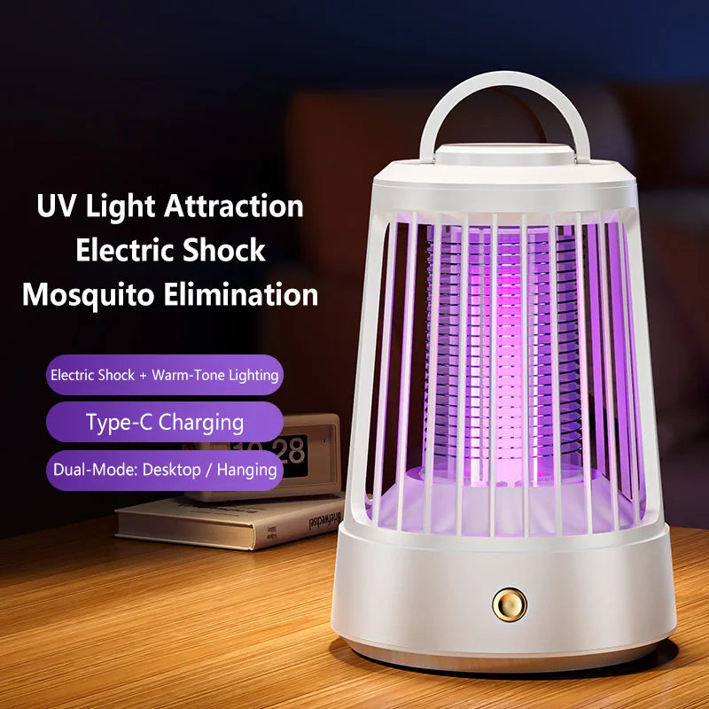 Lenovo USB Rechargeable Mosquito Killer Lamp 4500V Shock Bug Zapper Silent Insect Trap For Indoor Home Outdoor Camping Use New