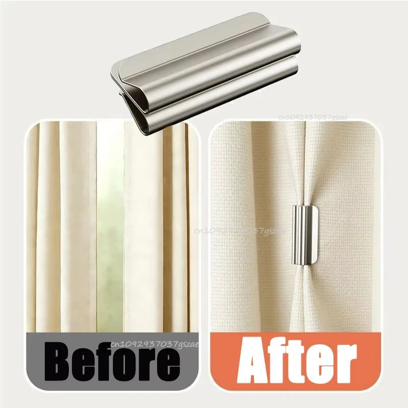 20 Pairs Strong Magnetic Curtain Clips Prevent Light Leaking Drill-Free Invisible for Home Bedroom Office  Curtain Accessories