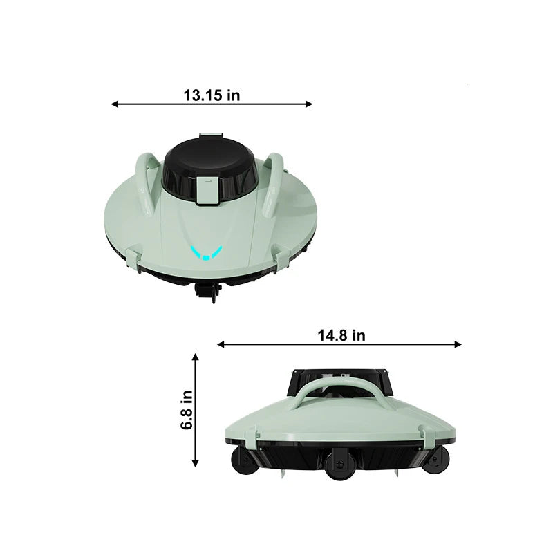 Robot nettoyeur de piscine sans fil, aspirateur électrique rechargeable 5000 mAh, nettoyeur automatique sans fil pour piscine