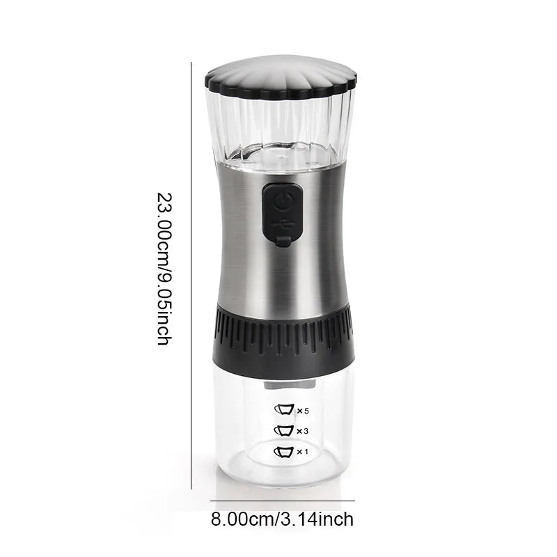Electric Burr Coffee Grinder Adjustable Burr Mill Conical Coffee Bean Grinding with USB Charge Ceramic Grinding Coffee Beans