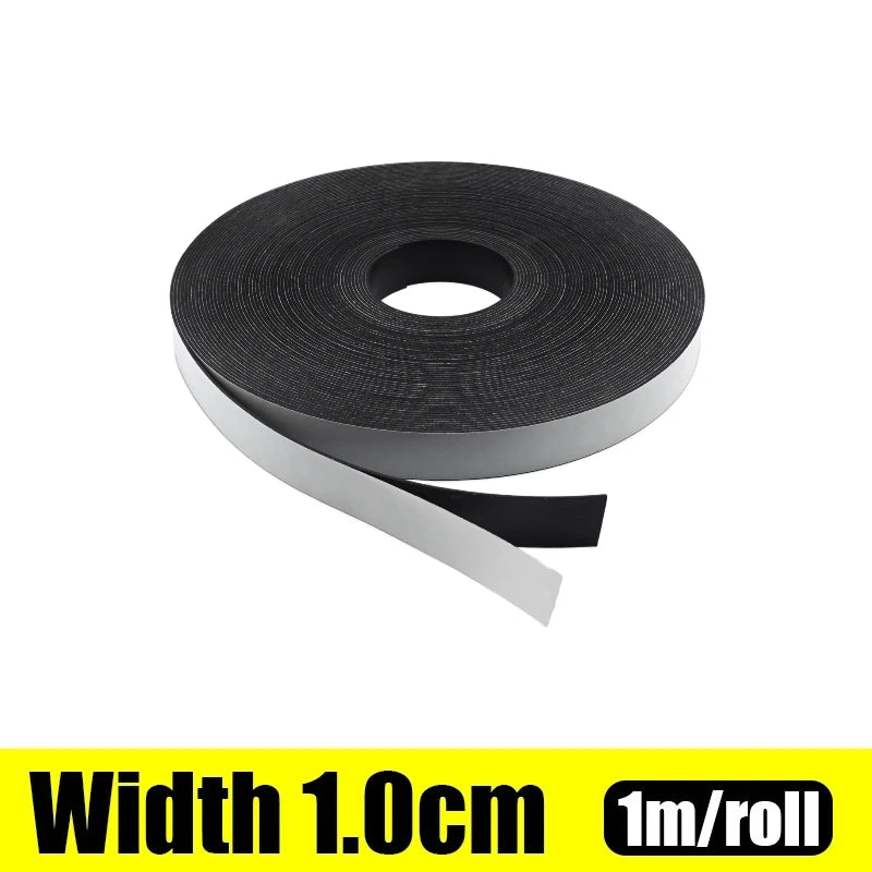 Self Adhesive Magnet Strip Tape Rubber Refrigerator Flexible Magnetic Strip Home DIY Powerful Photo Poster Fridge Magnets Roll