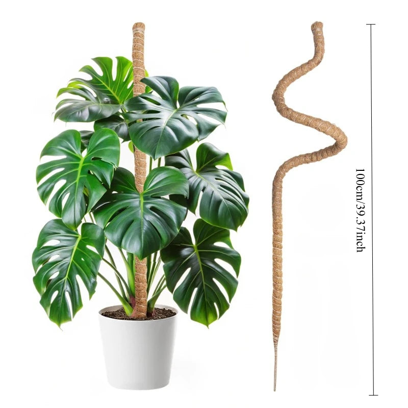 Bendable Moss Pole for Plants Coconut Palm Fiber Monstera Plant Support Handmade Coco Climbing DIY Garden Accessories
