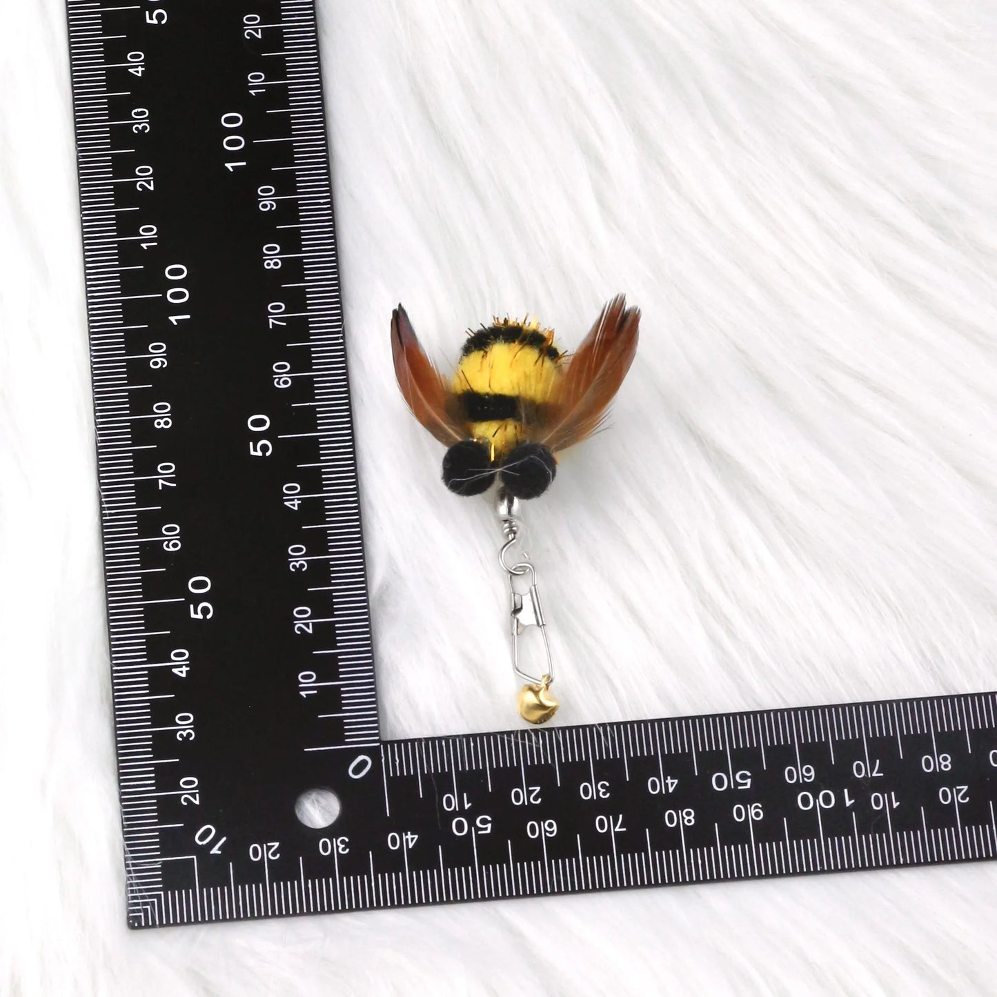 2/4pcs Plush Feather Bee Cat Toy Pendant Replace The Head with Cat Teaser Kitty Chew Pet Toy