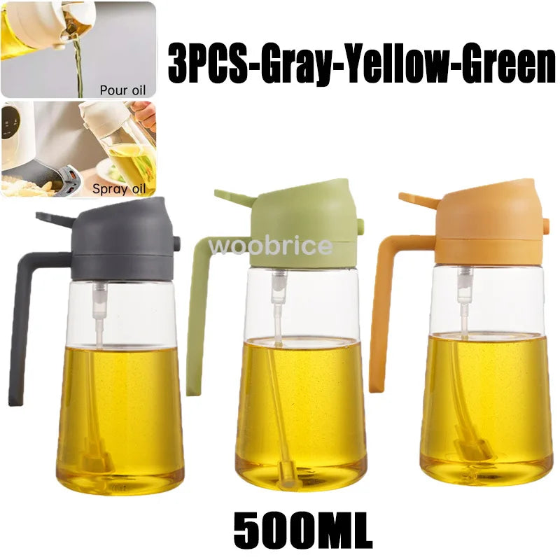 Oil Cruet Kitchen Olive Oil Spray Dual Purpose Kitchen Oil Spray Can Leakproof  Spray Bottle Kitchen Household