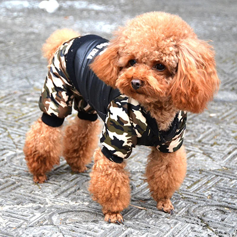 Cool FBI Pet Dog Clothes Overall Thickening Dog Puppy Jumpsuit Costume Warm Winter Clothing For Boy Dogs Ropa Para Perros
