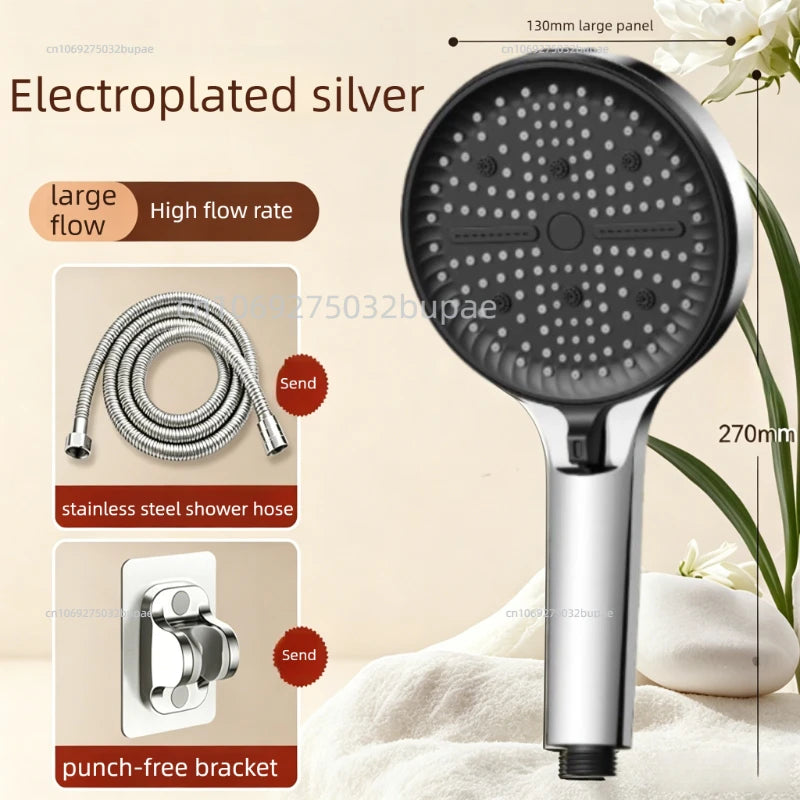 High Pressure Filtered Shower Head 6 Modes Chlorine Removal Handheld Large Flow Water Saving SPA Showerhead for Bathroom Home