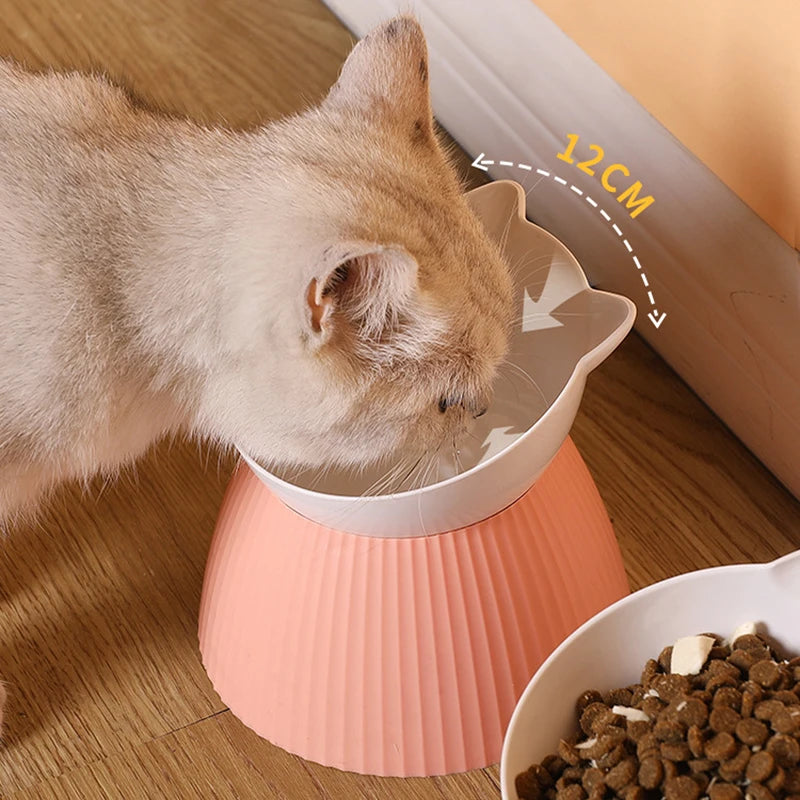 PET Raised Cat Bowl Neck Protection Cat Food Bowl High-foot Cat Drinking Bowl Detachable Kitten Feeder Pet Supplies