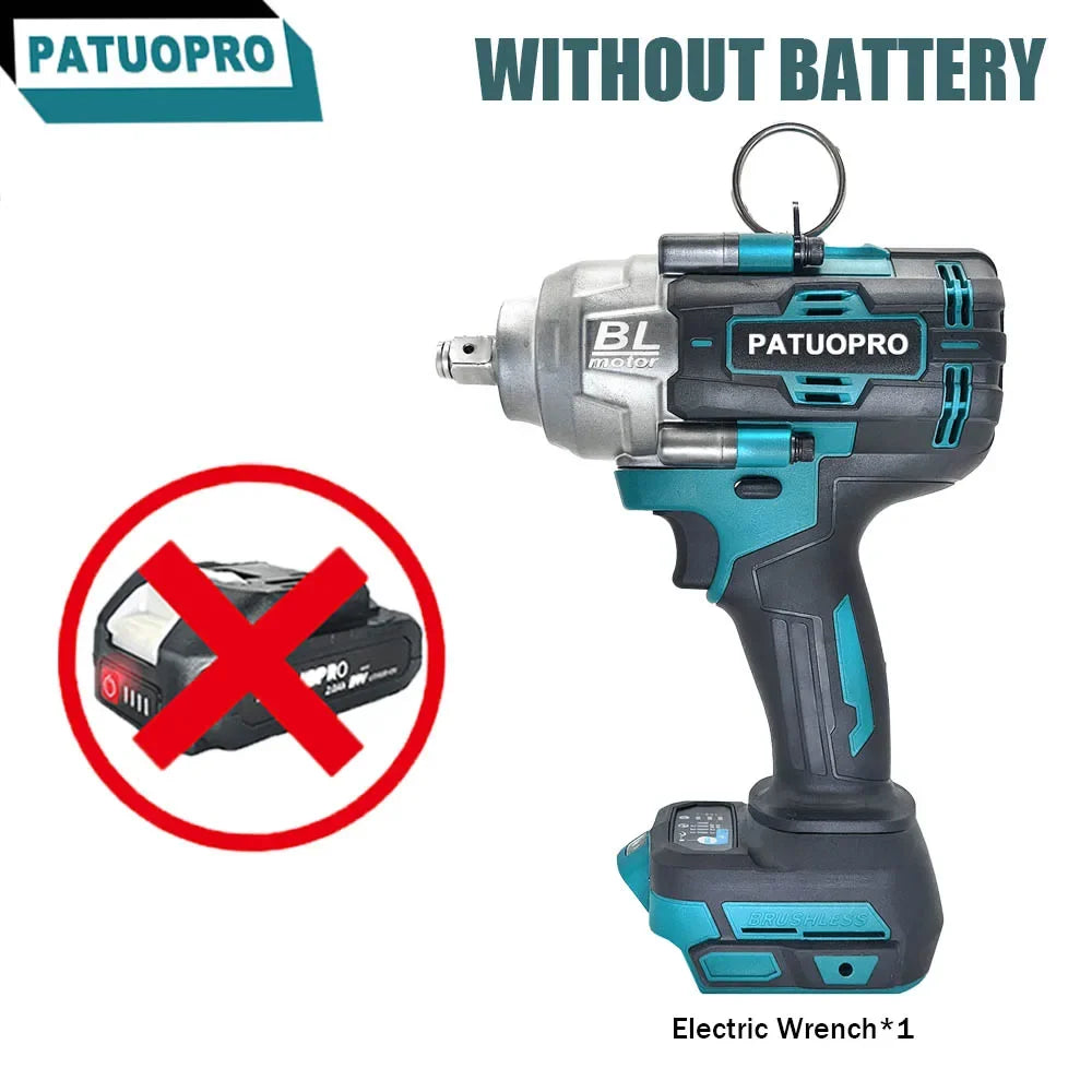 2000 Nm Oplaadbare Handheld Elektrische Slagmoersleutel Borstelloze Snoerloze Sleutel voor autoreparatie Elektrisch gereedschap voor Makita 18V-accu