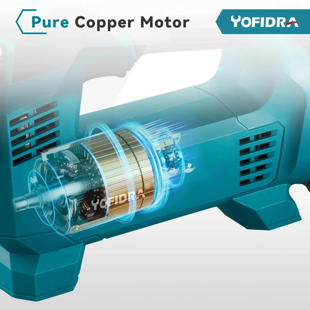 Yofidra 830Kpa Inflatable Pump High Pressure Digital Air Compressor Car Electric Air Pump Pneumatics For Makita 18V Battery