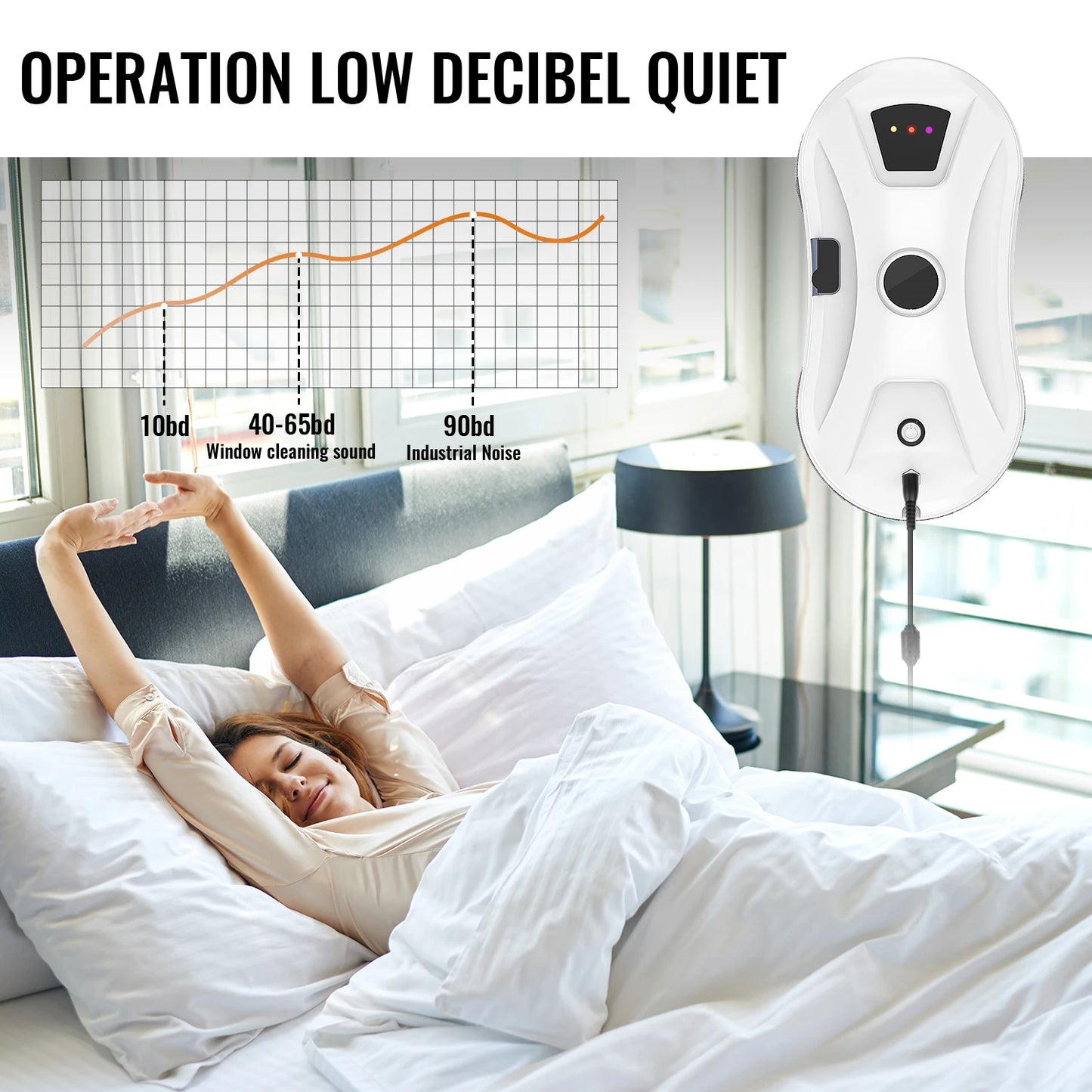 5600PA Window Cleaner Robot Automatic Water Spray Fall Prevention Remote Cleaner Intelligent Control Paths Glass Mirror Wall - Quality Shopping Centre