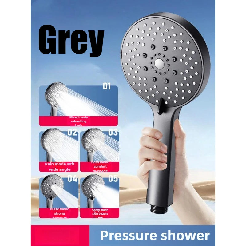 Bathroom Sprayer Shower Head Water Saving Handheld Rain Shower Head Adjustable 5 Modes Shower Bath Head Bathroom Accessories