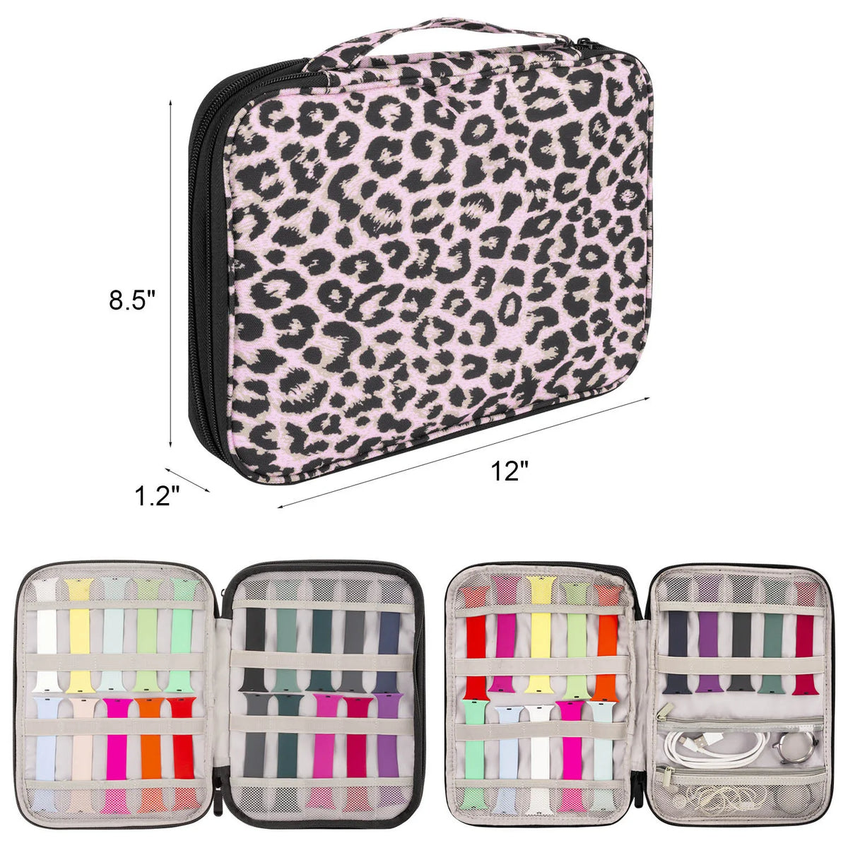 Watch Band Storage Case Watch Band Organizer Bag Watch Band Case Holder Carrying Case Compatible Watch Straps and Accessories