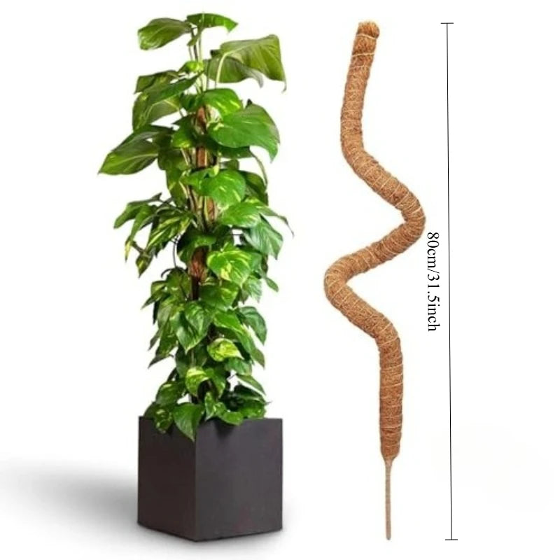 Bendable Moss Pole for Plants Coconut Palm Fiber Monstera Plant Support Handmade Coco Climbing DIY Garden Accessories