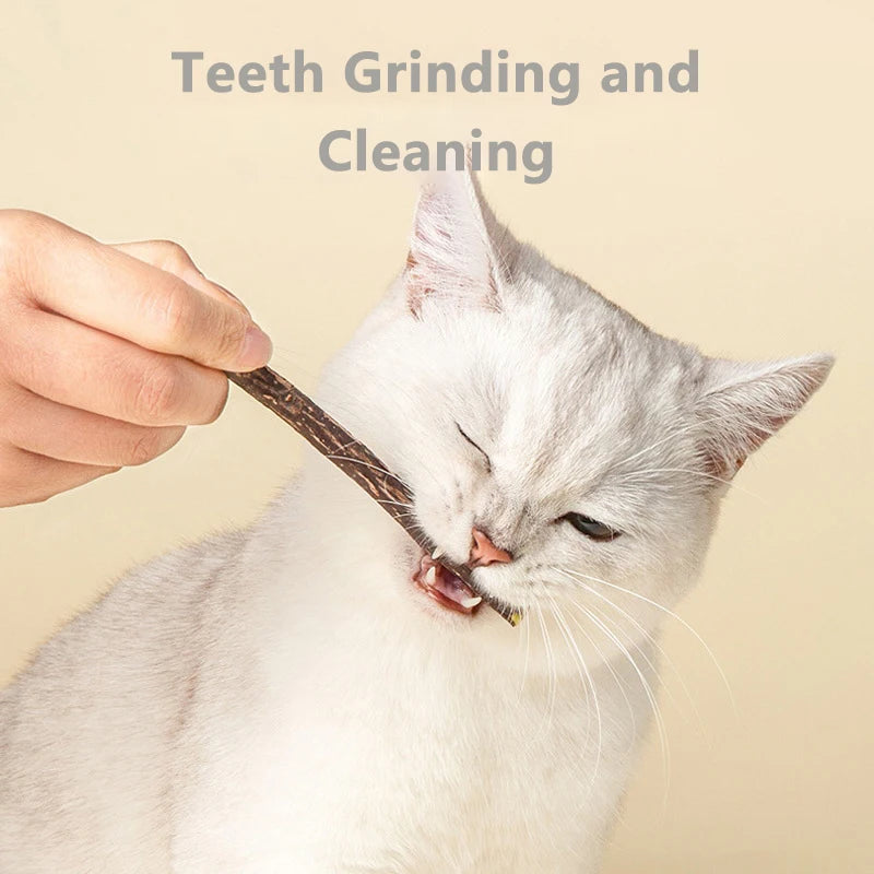 10pcs/lot Cat Toys Natural Cat Catnip Toy Pet Silvervine Sticks for Cats Kitten Teeth Cleaning Sticks Pet Chew Toys