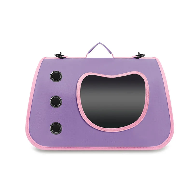 Portable Pet Carrier Bag for Small Dogs Cats Outdoor Foldable Cat Bag Breathable Cat Shoulder Bag Kitten Carrying Bag