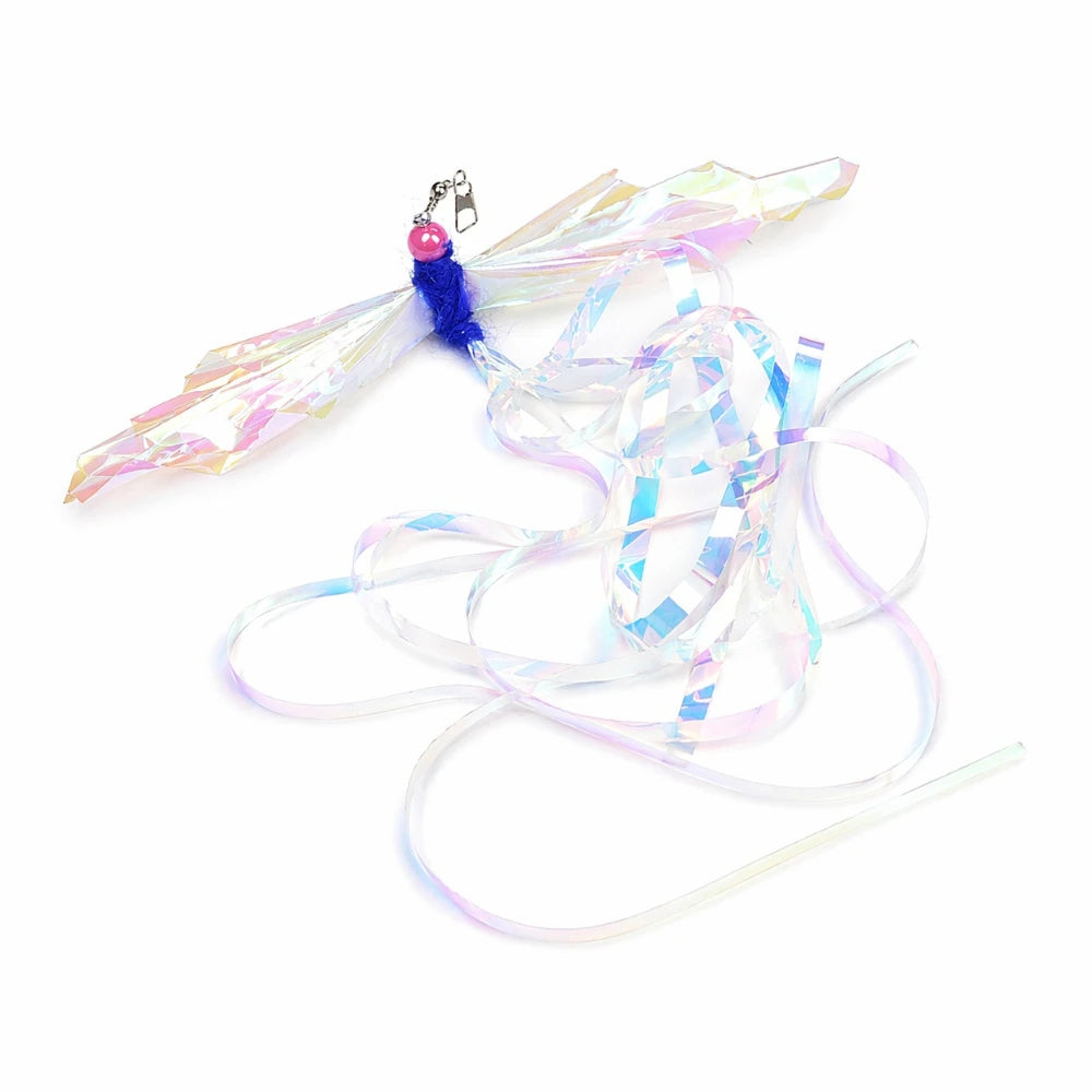 Jouet pour chat papillon coloré simulé tête de rechange accessoires insectes artificiels jouet pour animaux de compagnie