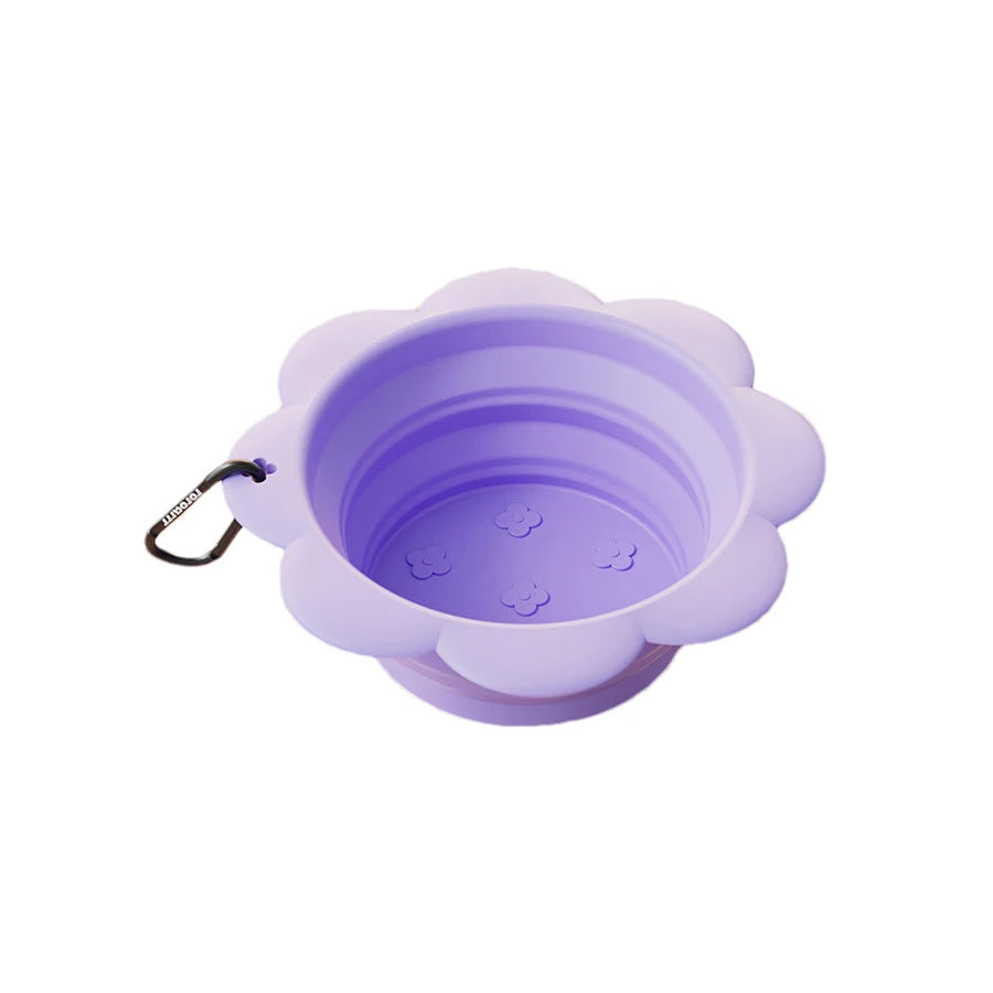 350ml Collapsible Dog Bowl Portable ilicone Pet Dog Travel Bowl Puppy Drinking Bowl Pet Food Container Dog Accessories