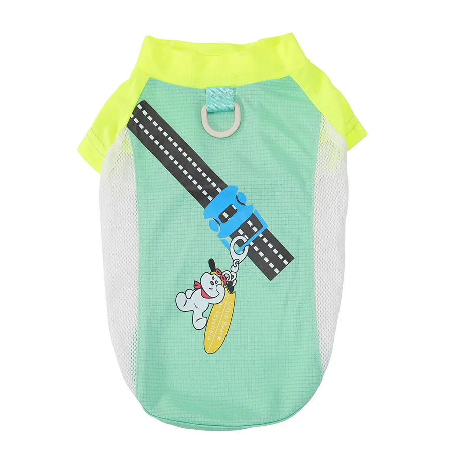 Summer Thin Dog Vest Cute Print Dog Mesh Clothes Breathable Puppy T-Shirt Chihuahua Yorkie Clothing Dog Accessories
