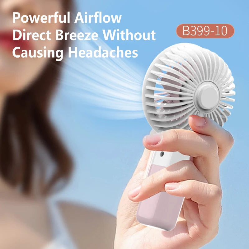 Ventilateur portatif Lenovo 2026, mini ventilateur de bureau portable, silencieux, rechargeable par USB, idéal pour les étudiants et le dortoir