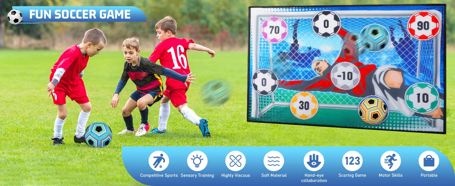 VATOS Football Game Set for Kids - Indoor Outdoor Soccer Training Toys for Ages 3-8 - Quality Shopping Centre