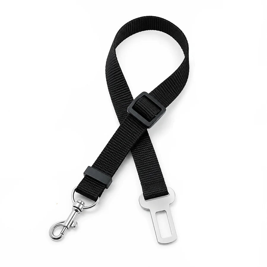 Dog Car Seat Belt Leash Adjustable Pet Safety Tether Nylon Webbing with Metal Buckle for Vehicle Travel Small Large Dogs Pets