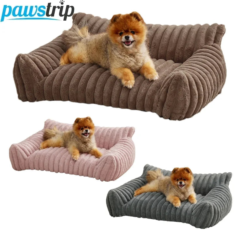Winter Pet Dog Bed for Small Medium Dogs Cats - Comfortable Plush Puppy Sofa Nest Pet Supplies - Quality Shopping Centre