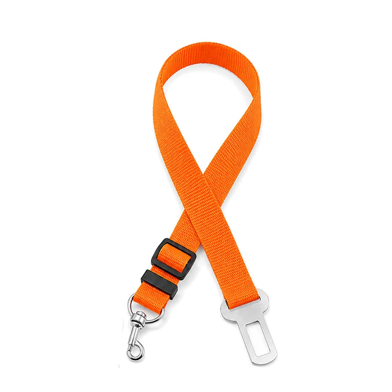 Dog Car Seat Belt Leash Adjustable Pet Safety Tether Nylon Webbing with Metal Buckle for Vehicle Travel Small Large Dogs Pets