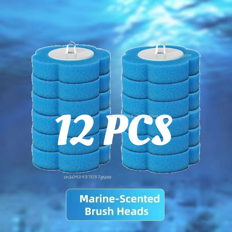 Disposable Toilet Brush Set Comes with Toilet Cleaner Long-Handled Cleaning Tool Replacement Head Sterile Cleaning Brush Head