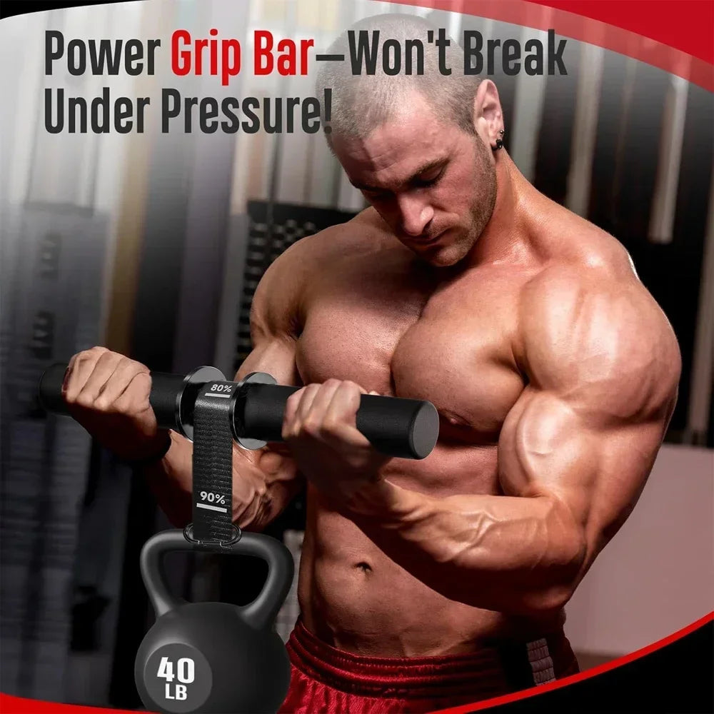 Adjustable Forearm Strength Trainer Wrist Roller for Home Workout Thickened Non-Slip Handle Belt Upper Body Fitness Equipment