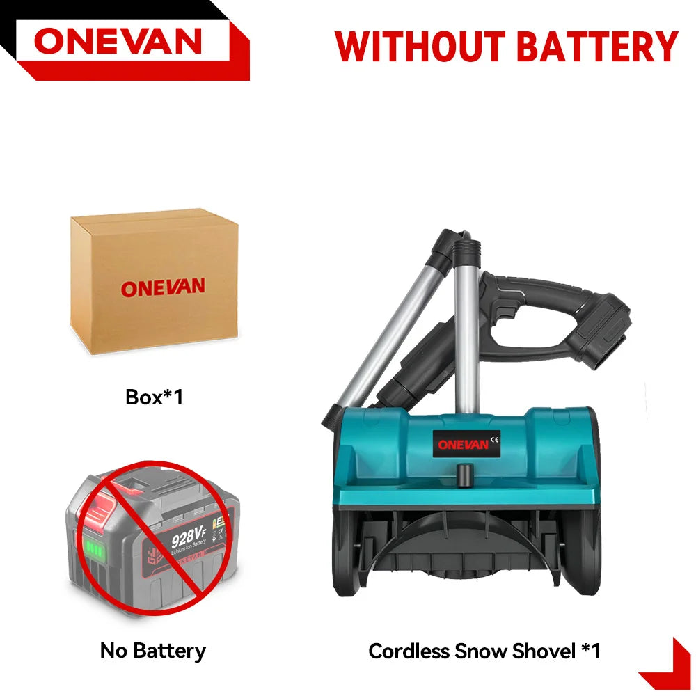 ONEVAN 20000RPM Brushless Electric Snowplow Cordless Snow Shovel Snow Sweeper Courtyard Street For Makita 18V Battery Pin