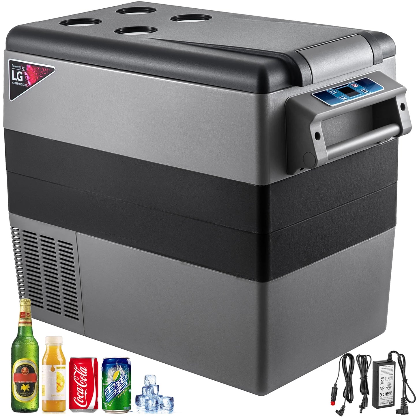 Succebuy 20/22/35/45/55L Car Refrigerator Mini Fridge Freezer Portable Compressor Cooler 12/24V DC 110-240V Ice Box for Camping