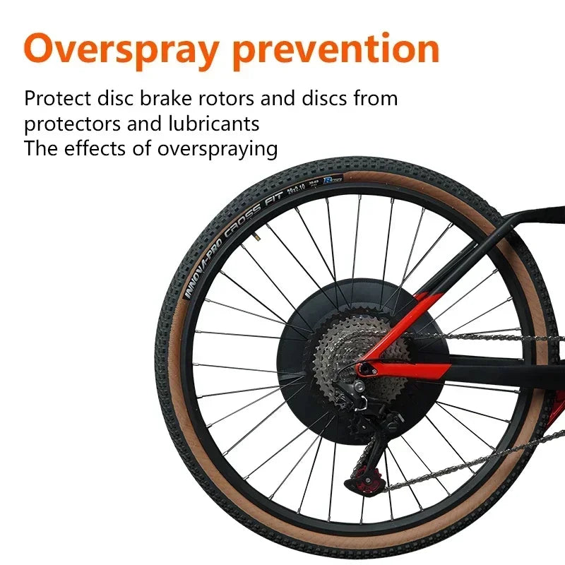 Road & Mountain Bike Disc Brake Cleaning Protection Cover Anti-Grime Guard Wheel Cover - Bicycle Washing Maintenance Tool