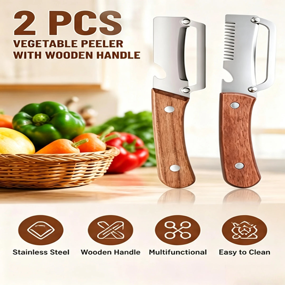 3-in-1 MultiFunction Peeler Kitchen Stainless Steel Vegetable Peeler Fruit Knife Bottle Opener Kitchen-Specific Fruit Peeler