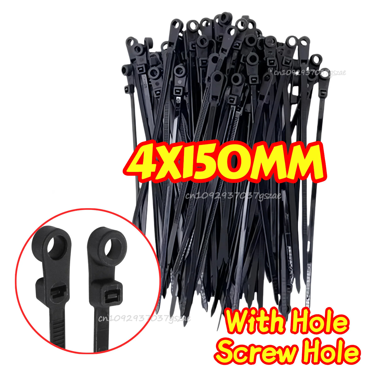 Cable Tie Plastic Clamping Collar Zip Ties Screw Hole Nylon Cable Ties Duty Adjustable Self-locking Cord Ties Organizer Strap