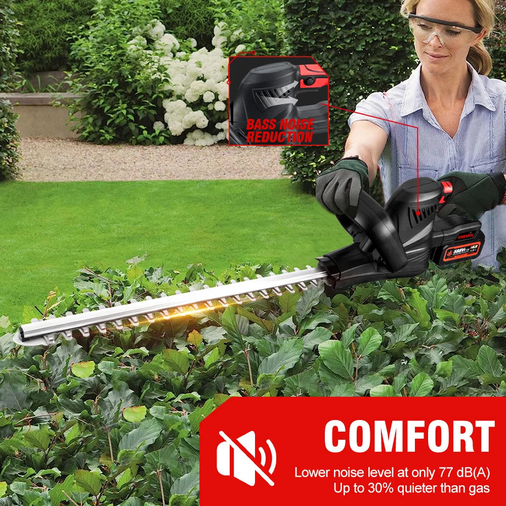 Taille-haie électrique sans balais ONEVAN 2000W, tondeuse sans fil, scie d'élagage, tondeuse à gazon, outils de jardinage pour batterie Makita 18V