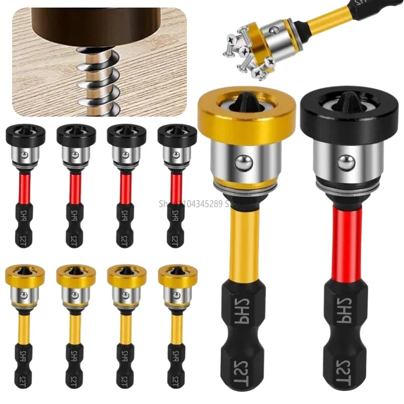 Setter Magnetic Positioning Screwdriver PH2 Bits Shank Bit Plasterboard Screws Locating Batch Head Tools Head Drilling Tools