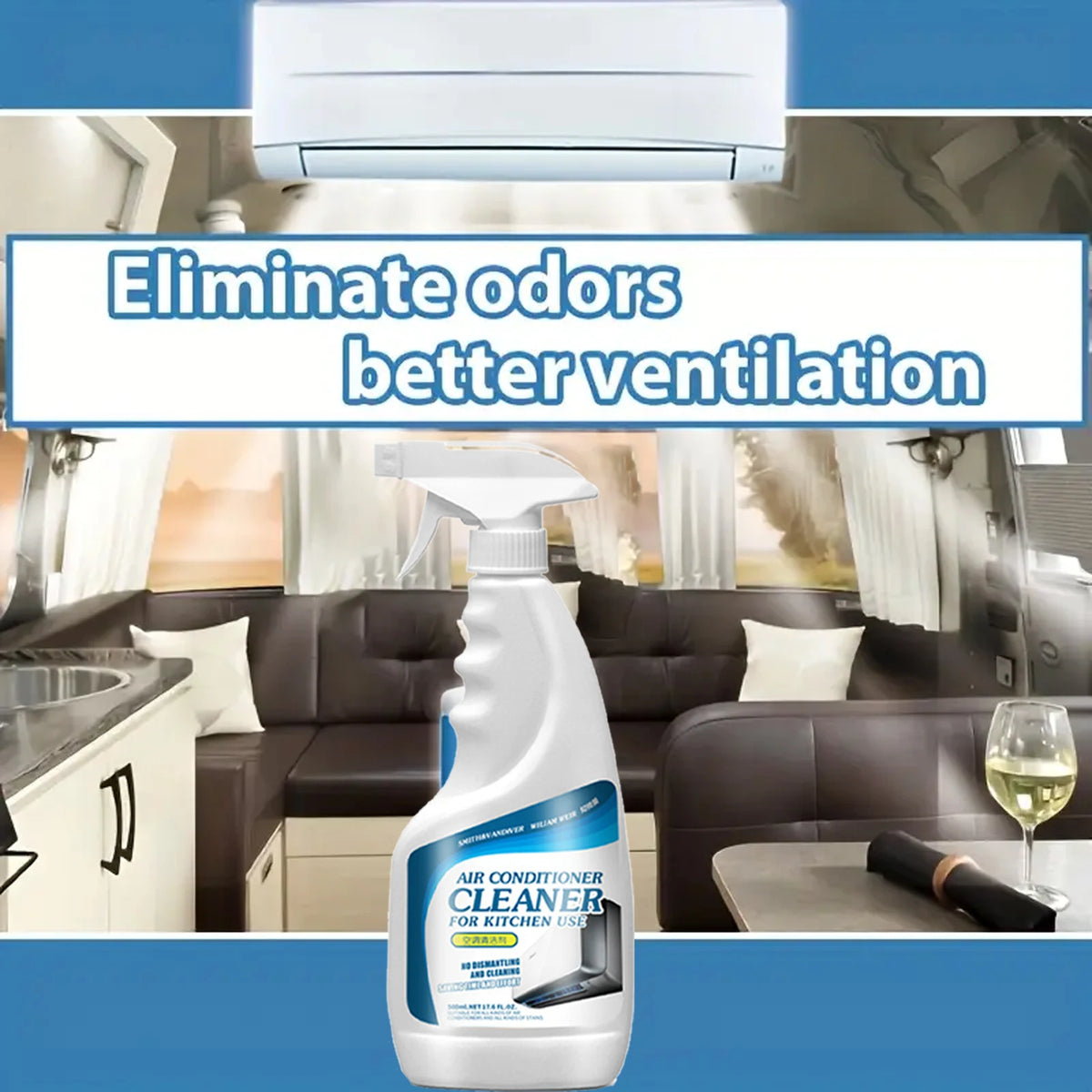 New 500ML Air Conditioner Foaming Cleaner Spray Deodorizer Professional Household Outside Machine Cleaning Foam Spray Deodorizer