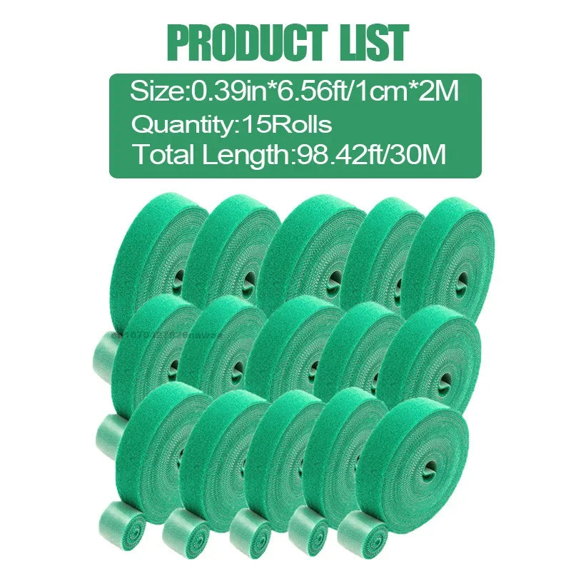 Garden Tape Nylon Cable Tie for Plants Flowers Growing Climbing Reusable Plant Support Hook-and-loop Fastener Garden Accessories
