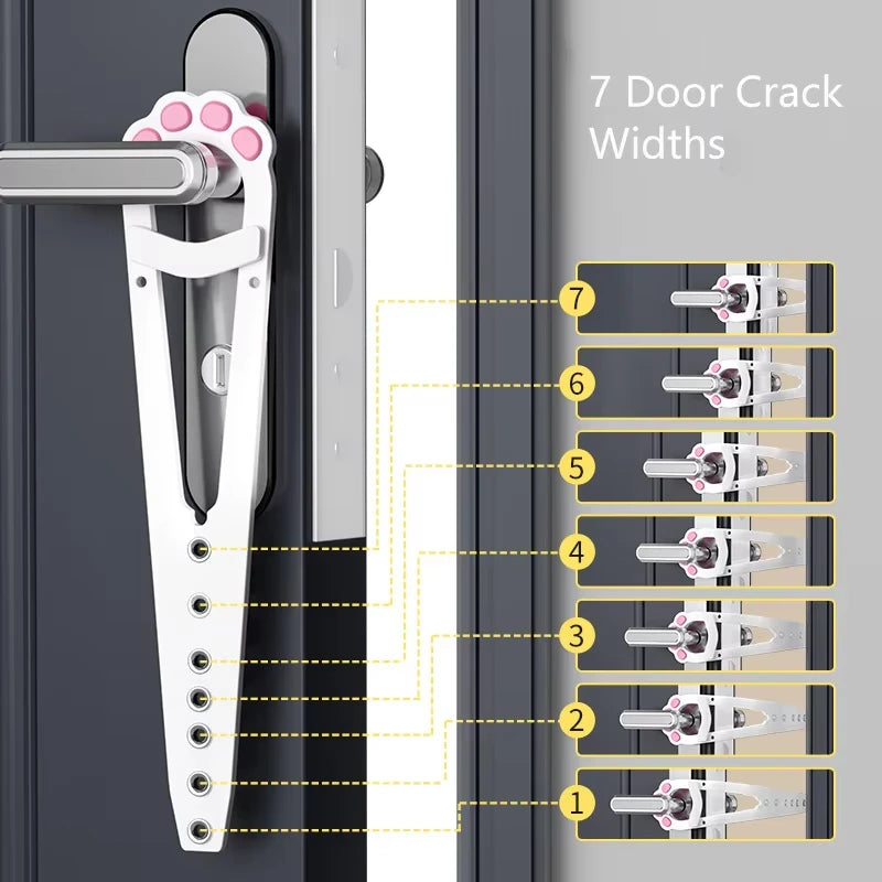 Punch-Free Pet Door Opener Adjustable Cat Door Holder Latch Easy Installation Pet Flap Door for Dog Cats Pet Supplies