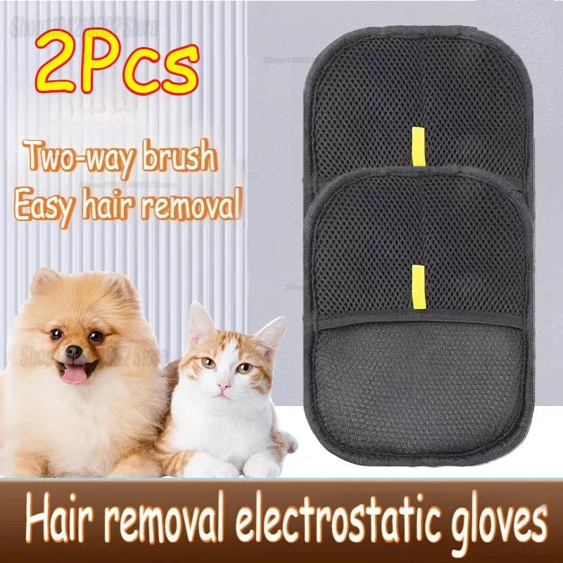 Pet Electrostatic Hair Removal Gloves Dog Cat Hair Removal Brush Gloves Hair Adhesive Gloves Carpet Clothing HairCleaning Brush