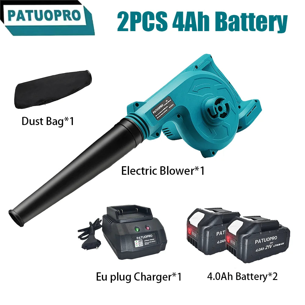 Adjustable Cordless Leaf Blower 16000RPM  Electric Air Blower Dust Collector Snow Blowing Garden Tool For Makita 18V Battery