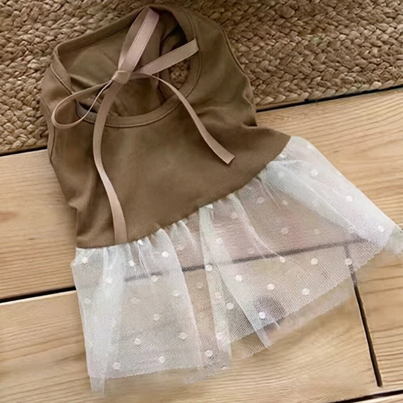 Summer Dog Dresses Breathable Pet Dog Skirts for Small Dogs Cats Chihuahua Yorkie Sweet Skirts Thin Dog Clothes Pet Supplies