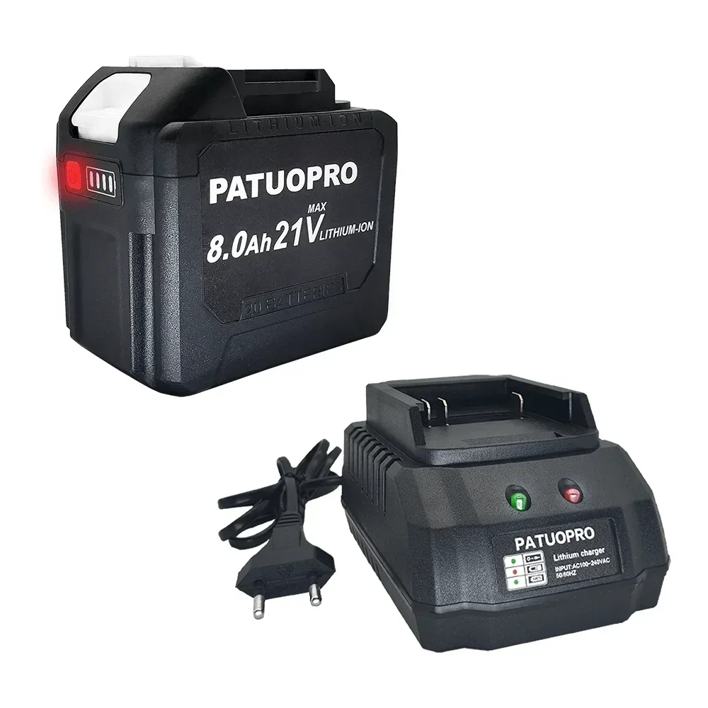 Batterie au lithium rechargeable 18-21V 2,0 4,0 6,0 8,0Ah compatible avec scie, clé, perceuse, meuleuse d'angle, souffleur et marteau sans fil Makita 18V