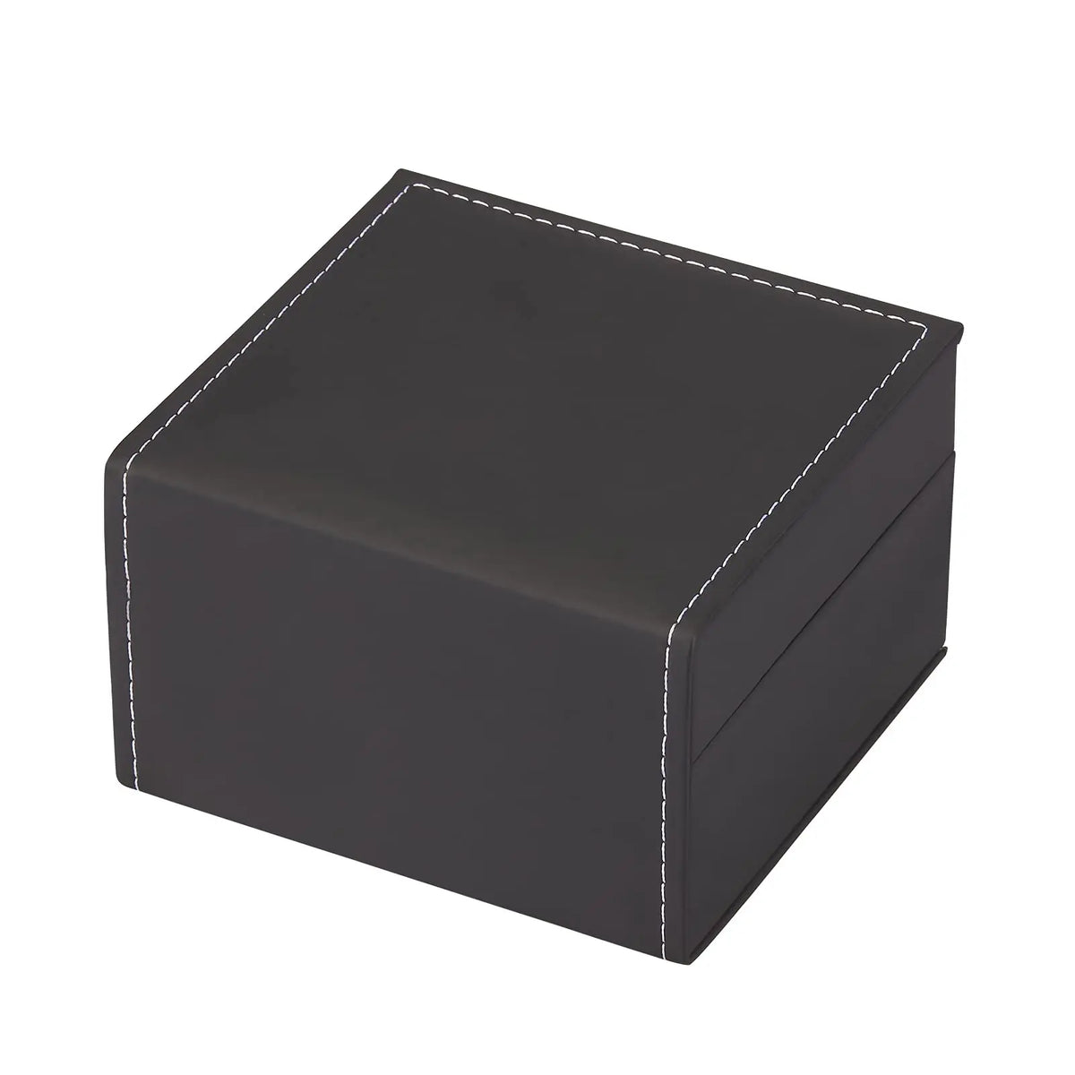 Black Single Watch Organizer Case Gift Box with Pillow PU Leather Wristwatch Display Case Organizer for Men and Women