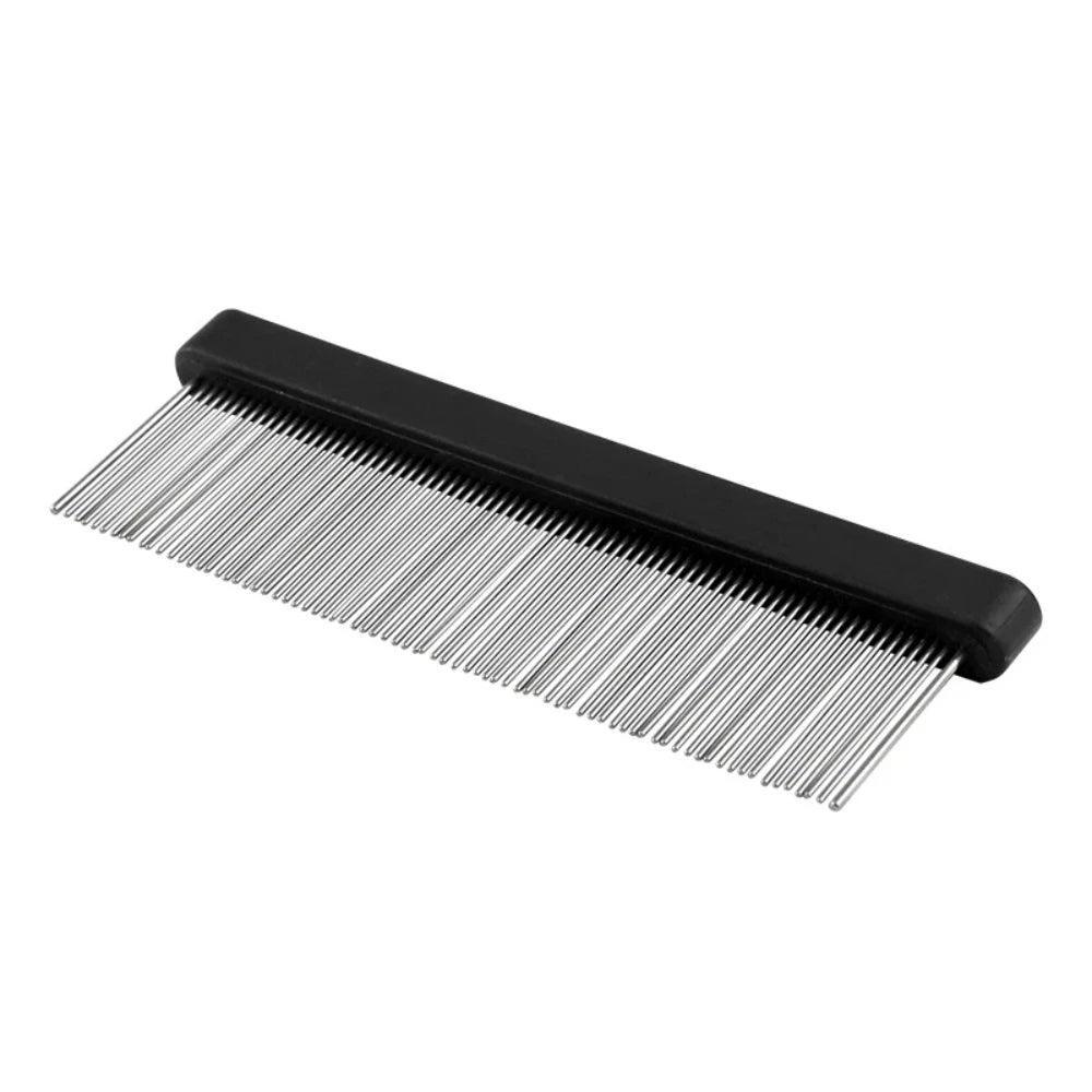 Lot de 3 brosses épilatoires en acier inoxydable pour chiens et chats, peigne de toilettage double face pour animaux avec dents longues et courtes pour le brossage des poils