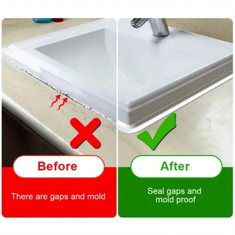 Waterproof Sealing Tape PVC Self Adhesive Bathroom Bath Wall Glue Sticker Kitchen Sink Caulk Mold Proof Seal Covering Tape Strip