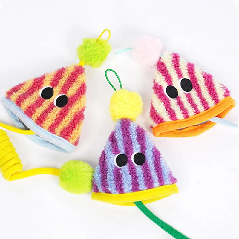 Self-Hey Hanging Door Cat Toy Funny Plush Pet Plush Spring Ball for Cats Lifting Kitten Sound Paper Toys Cat Accessories